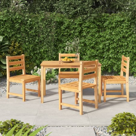 vidaXL 5-tlg. Garten-Essgruppe Massivholz Teak