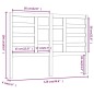 vidaXL Bett-Kopfteil Grau 106x4x104 cm Massivholz Kiefer