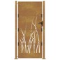 vidaXL Gartentor 105x205 cm Cortenstahl Gras-Design vidaXL Gartentor 105x205 cm Cortenstahl Gras-Design
