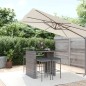 vidaXL 5-tlg. Gartenbar-Set mit Kissen Grau Poly Rattan vidaXL 5-tlg. Gartenbar-Set mit Kissen Grau Poly Rattan