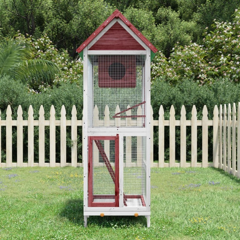 vidaXL Voliere Mokka 60x58,5x160 cm Massivholz Kiefer vidaXL Voliere Mokka 60x58,5x160 cm Massivholz Kiefer