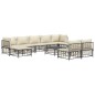 vidaXL 10-tlg. Garten-Lounge-Set mit Kissen Anthrazit Poly Rattan vidaXL 10-tlg. Garten-Lounge-Set mit Kissen Anthrazit Poly Rattan