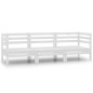 vidaXL 3-tlg. Garten-Lounge-Set Kiefer Massivholz Weiß vidaXL 3-tlg. Garten-Lounge-Set Kiefer Massivholz Weiß