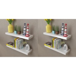 Wandregale 4 Stk. Weiß 60 cm