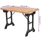 vidaXL Esstisch Tannenholz Massiv 122 x 65 x 82 cm vidaXL Esstisch Tannenholz Massiv 122 x 65 x 82 cm