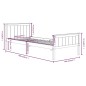 vidaXL Massivholzbett Dunkelbraun Kiefer 100x200 cm
