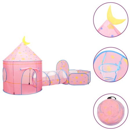 vidaXL Spielzelt für Kinder Rosa 301x120x128 cm