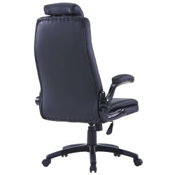 vidaXL Bürostuhl Kunstleder Verstellbar und Drehbar Schwarz