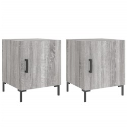 vidaXL Nachttische 2 Stk. Grau Sonoma 40x40x50 cm Holzwerkstoff