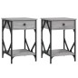 vidaXL Nachttische 2 Stk. Grau Sonoma 40x42x60 cm Holzwerkstoff vidaXL Nachttische 2 Stk. Grau Sonoma 40x42x60 cm Holzwerkstoff