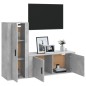 vidaXL 2-tlg. TV-Schrank-Set Betongrau Holzwerkstoff vidaXL 2-tlg. TV-Schrank-Set Betongrau Holzwerkstoff