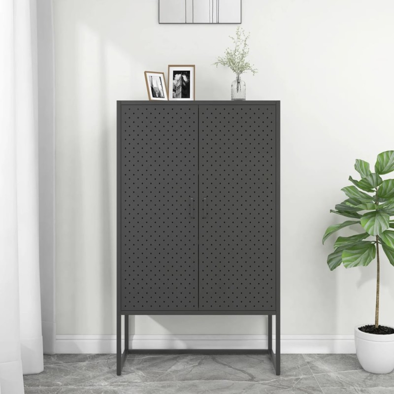 vidaXL Highboard Anthrazit 80x35x135 cm Stahl vidaXL Highboard Anthrazit 80x35x135 cm Stahl