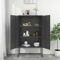 vidaXL Highboard Anthrazit 80x35x135 cm Stahl vidaXL Highboard Anthrazit 80x35x135 cm Stahl