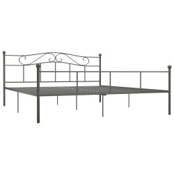 vidaXL Bettgestell Grau Metall 180×200 cm