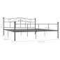 vidaXL Bettgestell Grau Metall 180×200 cm vidaXL Bettgestell Grau Metall 180×200 cm