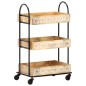 vidaXL Küchenwagen 3-stufig 46x30x76 cm Mango Massivholz vidaXL Küchenwagen 3-stufig 46x30x76 cm Mango Massivholz