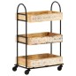 vidaXL Küchenwagen 3-stufig 46x30x76 cm Mango Massivholz vidaXL Küchenwagen 3-stufig 46x30x76 cm Mango Massivholz