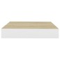vidaXL Schwebendes Wandregal Eiche und Weiß 23x23,5x3,8 cm MDF vidaXL Schwebendes Wandregal Eiche und Weiß 23x23,5x3,8 cm MDF