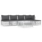 vidaXL 6-tlg. Garten-Lounge-Set mit Kissen Weiß Stahl vidaXL 6-tlg. Garten-Lounge-Set mit Kissen Weiß Stahl
