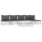 vidaXL 6-tlg. Garten-Lounge-Set mit Kissen Weiß Stahl vidaXL 6-tlg. Garten-Lounge-Set mit Kissen Weiß Stahl