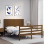 vidaXL Massivholzbett mit Kopfteil Honigbraun 140x200 cm vidaXL Massivholzbett mit Kopfteil Honigbraun 140x200 cm