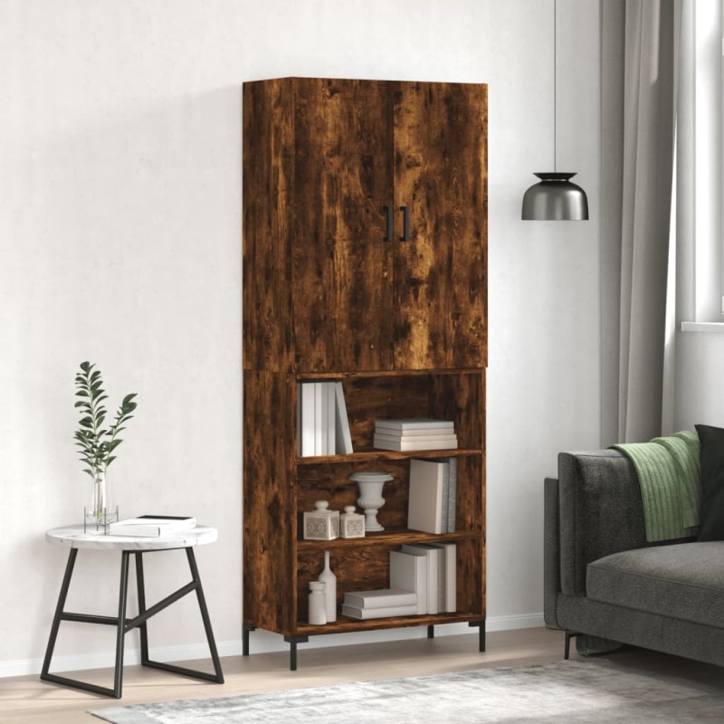 Highboard Räuchereiche 69,5x34x180 cm Holzwerkstoff Highboard Räuchereiche 69,5x34x180 cm Holzwerkstoff