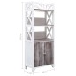 vidaXL Badezimmerschrank Weiß und Braun 46x24x116 cm Paulownia Holz vidaXL Badezimmerschrank Weiß und Braun 46x24x116 cm Paulownia Holz