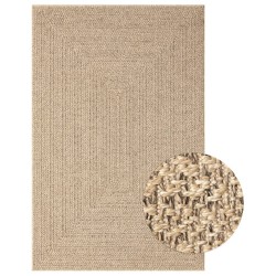 vidaXL Teppich 160x230 cm Jute-Optik Innen und Außen