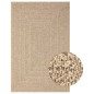 vidaXL Teppich 160x230 cm Jute-Optik Innen und Außen vidaXL Teppich 160x230 cm Jute-Optik Innen und Außen