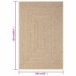 vidaXL Teppich 160x230 cm Jute-Optik Innen und Außen vidaXL Teppich 160x230 cm Jute-Optik Innen und Außen
