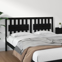 vidaXL Bett-Kopfteil Schwarz 165,5x4x100 cm Massivholz Kiefer