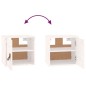 vidaXL Wandschrank Weiß 31,5x30x30 cm Massivholz Kiefer vidaXL Wandschrank Weiß 31,5x30x30 cm Massivholz Kiefer