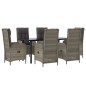 vidaXL 7-tlg. Garten-Essgruppe mit Kissen Schwarz und Grau Poly Rattan vidaXL 7-tlg. Garten-Essgruppe mit Kissen Schwarz und Grau Poly Rattan