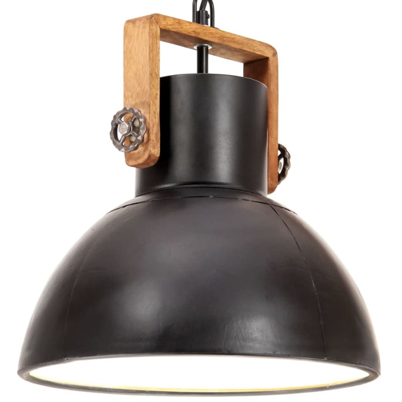 vidaXL Hängelampe Industriestil 25 W Schwarz Rund 30 cm E27 vidaXL Hängelampe Industriestil 25 W Schwarz Rund 30 cm E27