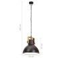 vidaXL Hängelampe Industriestil 25 W Schwarz Rund 30 cm E27 vidaXL Hängelampe Industriestil 25 W Schwarz Rund 30 cm E27