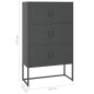 vidaXL Highboard Anthrazit 80x35x135 cm Stahl vidaXL Highboard Anthrazit 80x35x135 cm Stahl