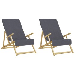 vidaXL Strandtücher 2 Stk. Anthrazit 60x135 cm Stoff 400 GSM