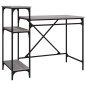 vidaXL Schreibtisch mit Regal Grau Sonoma 105x50x90 cm Holzwerkstoff vidaXL Schreibtisch mit Regal Grau Sonoma 105x50x90 cm Holzwerkstoff