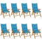 vidaXL Gartenstühle mit Auflagen 8 Stk. Massivholz Teak vidaXL Gartenstühle mit Auflagen 8 Stk. Massivholz Teak