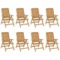 vidaXL Gartenstühle mit Auflagen 8 Stk. Massivholz Teak vidaXL Gartenstühle mit Auflagen 8 Stk. Massivholz Teak