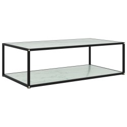 vidaXL Couchtisch Weiß 120x60x35 cm Hartglas