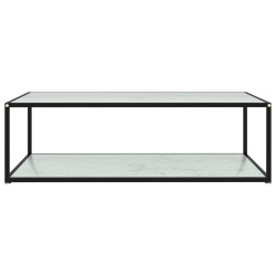 vidaXL Couchtisch Weiß 120x60x35 cm Hartglas
