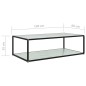 vidaXL Couchtisch Weiß 120x60x35 cm Hartglas vidaXL Couchtisch Weiß 120x60x35 cm Hartglas