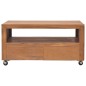 vidaXL TV-Schrank mit Rollen 80x50x42 cm Teak Massivholz vidaXL TV-Schrank mit Rollen 80x50x42 cm Teak Massivholz