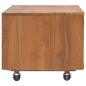 vidaXL TV-Schrank mit Rollen 80x50x42 cm Teak Massivholz vidaXL TV-Schrank mit Rollen 80x50x42 cm Teak Massivholz