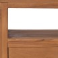 vidaXL TV-Schrank mit Rollen 80x50x42 cm Teak Massivholz vidaXL TV-Schrank mit Rollen 80x50x42 cm Teak Massivholz