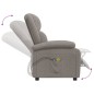 vidaXL Massagesessel Elektrisch Taupe Stoff vidaXL Massagesessel Elektrisch Taupe Stoff