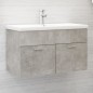 vidaXL Waschbeckenunterschrank Betongrau 80x38,5x46 cm Holzwerkstoff vidaXL Waschbeckenunterschrank Betongrau 80x38,5x46 cm Holzwerkstoff