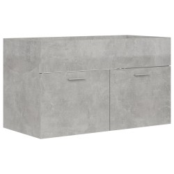 vidaXL Waschbeckenunterschrank Betongrau 80x38,5x46 cm Holzwerkstoff
