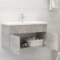vidaXL Waschbeckenunterschrank Betongrau 80x38,5x46 cm Holzwerkstoff vidaXL Waschbeckenunterschrank Betongrau 80x38,5x46 cm Holzwerkstoff